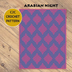 crochet pattern arabian night c2c crochet blanket graph | pdf | digital