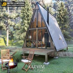 16x24 Modern A-Frame Cabin DIY Plans