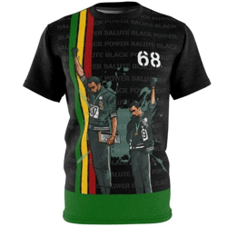 1968 Olympics Rasta Tee, African T-shirt For Men Women