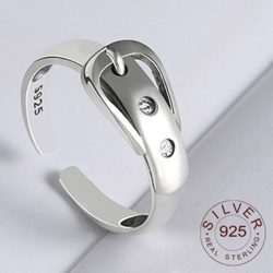 Authentic 925 Sterling Silver Wave Ring: Elegant Fine Jewelry Gift for Women's Birthday Party