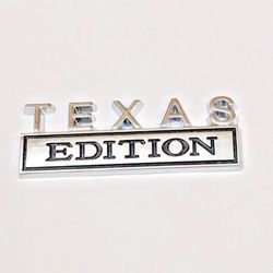 TEXAS EDITION Emblem Badge Sticker Decor Car Accessories Silver