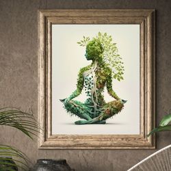 Printable wall art, tree women printable wall art, digital download, home decor,
