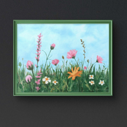 wildflowers original oil landscape painting