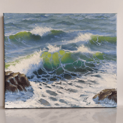 sea oil painting oil painting sea storm oil painting on canvas ocean wall decor seascape art summer wave wall art
