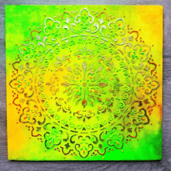 Mandala of Eternal Truth Textured vedic painting on plywood meditation Wall decor Sacred geometry art Vegan decor
