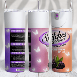 New Snitches get Stitches PNG 20oz Standard Skinny Tumbler Image - Blue Pink
