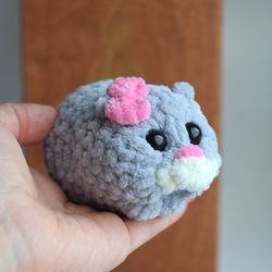 Sad hamster meme plush toy gift, cute hamster meme stuffed toy gift for her, sad hamster keychain