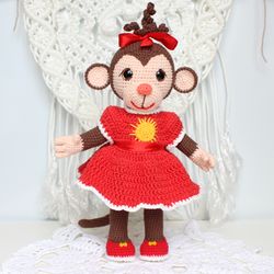 Monkey crochet pattern PDF in English - Amigurumi toy crochet tutorial