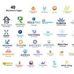 40 unique minimalist business logos