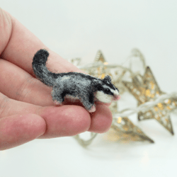 Miniature needle felted sugar glider, made to order