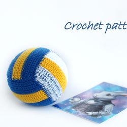 pattern volleyball toy, adorable crochet volleyball, customizable crochet volleyball, rattle ball, baby photo shoot prop