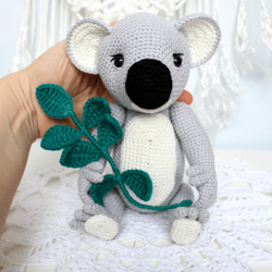 Koala crochet pattern PDF in English - Amigurumi safari toy crochet tutorial