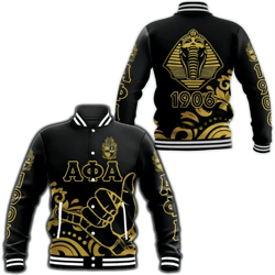 Alpha Phi Alpha Fraternity Simple Style Baseball Jacket, African Baseball Jacket For Men Women