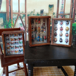 Collection of butterflies under glass for dollhouses.1:12 scale.