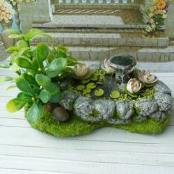 Miniature pond for a doll garden.1:12 scale.