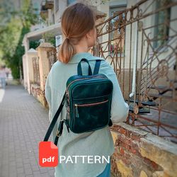 Leather pattern of a city backpack - pattern of a leather backpack - Download PDF