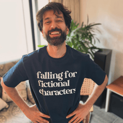 Falling For Fictional Characters Unisex t-shirt