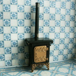 Dollhouse oven. Plate.1:12 scale.
