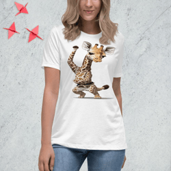 Beautiful giraffe dancing Women's Relaxed T-Shirt