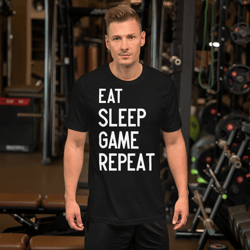 Eat Sleep Game Repeat Unisex t-shirt