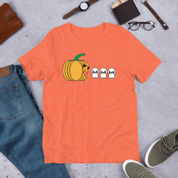 Halloween Pumpkin Eating Ghost, Gamer Gaming Unisex t-shirt