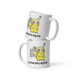 Recharging myself pikachu mug
