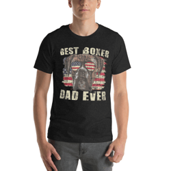 best boxer dad ever - usa flag american dog animal lover t-shirt