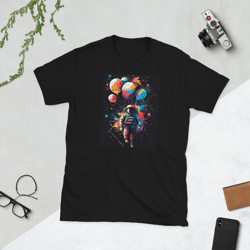 Astronaut in Space with Balloons Unisex T-Shirt