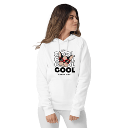 Stay Cool Every Day Cute Puppy Unisex eco raglan hoodie