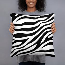 Zebra Skin Seamless Pattern Basic Pillow