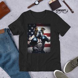 Boxing Bulldog Muscle Unisex t-shirt