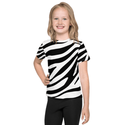Zebra Skin Seamless Pattern Kids crew neck t-shirt