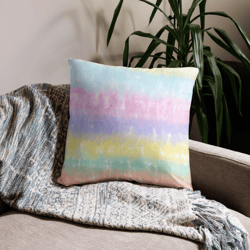 Multicolor Rainbow Striped Pattern Pillow Case