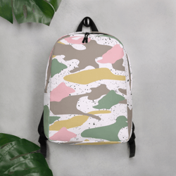 Modern Girly Camo Mix Colored Seamless Pattern Minimalist Backpack