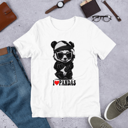 I Love Pandas Unisex t-shirt
