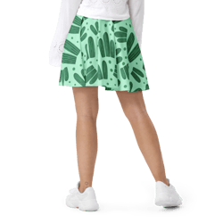 Cute Watercolor Cactus Pattern Skater Skirt