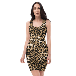 Leopard Print Animal Skin Pattern Sublimation Cut & Sew Dress