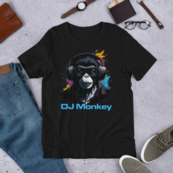 DJ Monkey Unisex t-shirt