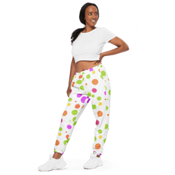 Cute Colorful Polka Dots Pattern Unisex track pants