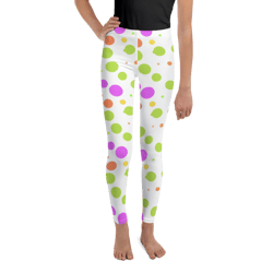Cute Colorful Polka Dots Pattern Youth Leggings