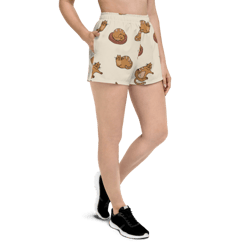 Cute Cartoon Cats Pattern Women’s Recycled Athletic Shorts