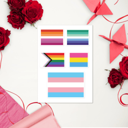 LGBT PRIDE 5 FLAG Sticker sheet