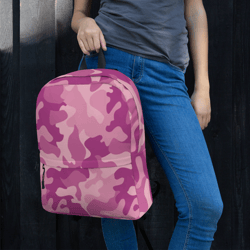 Modern Girly Purpl Pink Lilac Camo Pattern Backpack