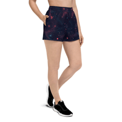 Space Galaxy Stars Pattern Women’s Recycled Athletic Shorts