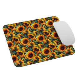 Sunflowers Watercolor Floral Painting Mouse pad