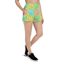 Birds & Flying Kites Summer Seamless Pattern Women’s Recycled Athletic Shorts