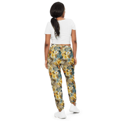 Colorful Spring Flowers Seamless Pattern Unisex track pants
