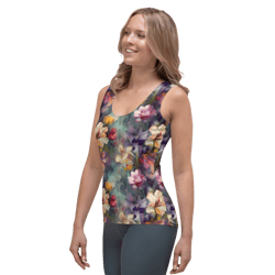 Beautiful Romantic Flowers Chic Floral Pattern Sublimation Cut & Sew Tank Top