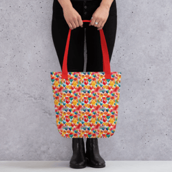 Colorful Watercolor Hearts Cute Girly Pattern Tote bag