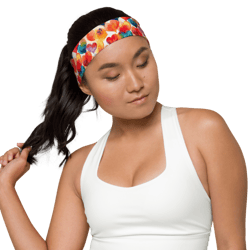 Colorful Watercolor Hearts Cute Girly Pattern Headband